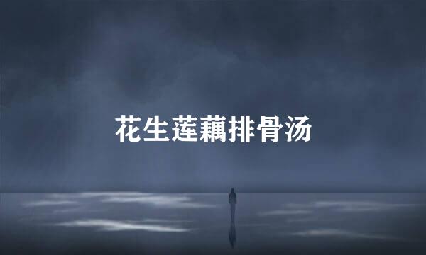 花生莲藕排骨汤