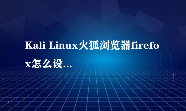 Kali Linux火狐浏览器firefox怎么设置中文显示