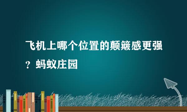 飞机上哪个位置的颠簸感更强？蚂蚁庄园
