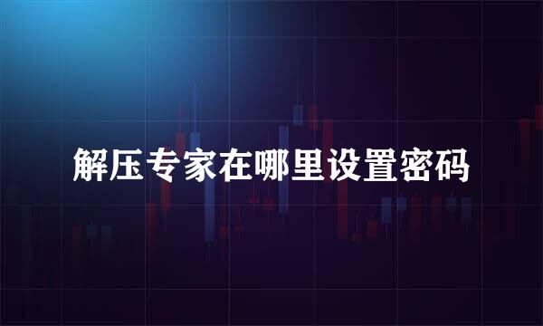 解压专家在哪里设置密码