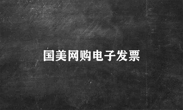 国美网购电子发票