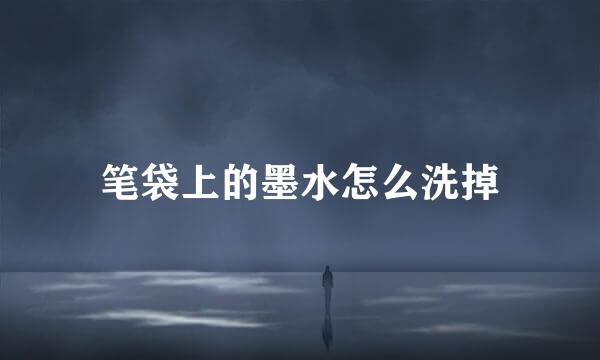 笔袋上的墨水怎么洗掉