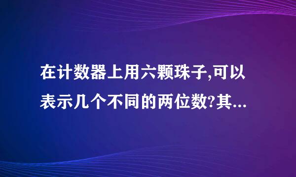 在计数器上用六颗珠子,可以表示几个不同的两位数?其中最大的是几?最小的是几