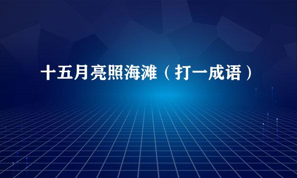 十五月亮照海滩（打一成语）