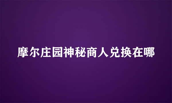 摩尔庄园神秘商人兑换在哪