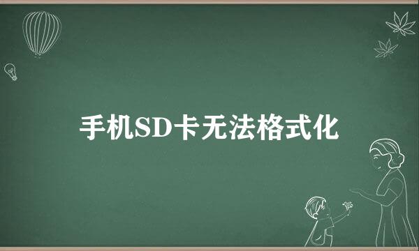 手机SD卡无法格式化