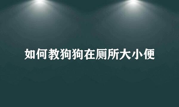 如何教狗狗在厕所大小便
