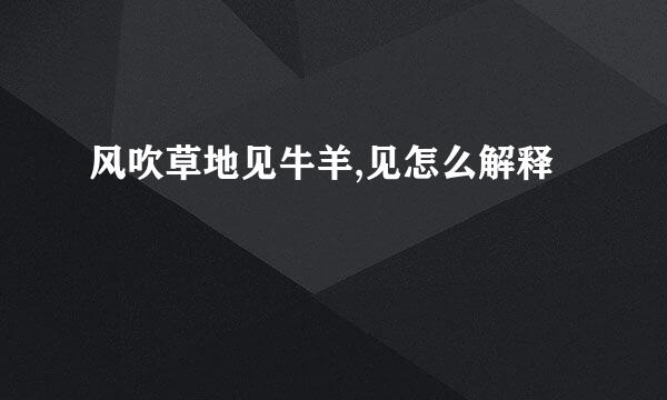 风吹草地见牛羊,见怎么解释