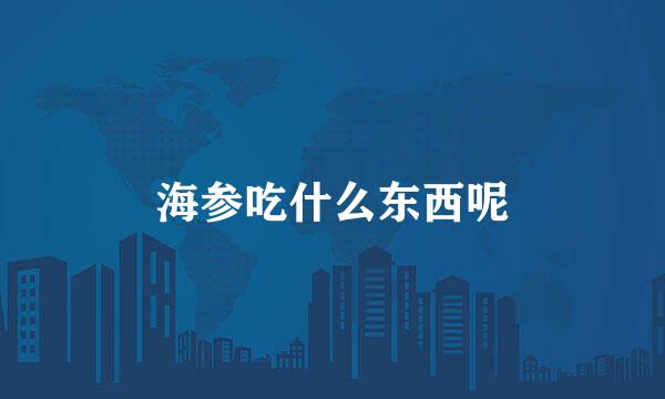 海参吃什么东西呢