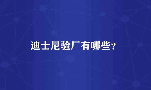 迪士尼验厂有哪些？
