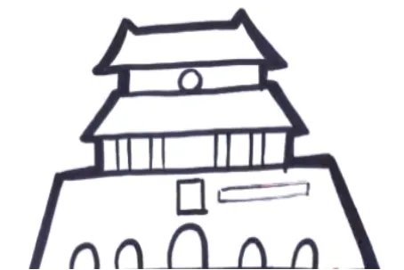 天安城门怎样画涂色