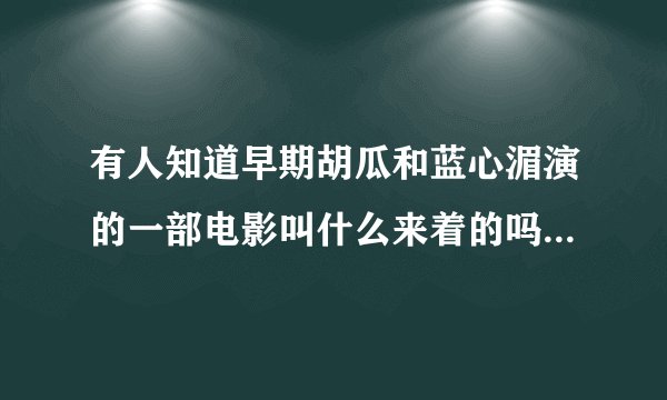 有人知道早期胡瓜和蓝心湄演的一部电影叫什么来着的吗?谢谢了？