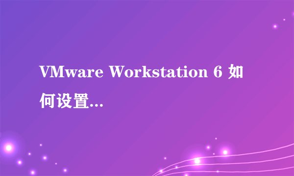 VMware Workstation 6 如何设置网络连接？