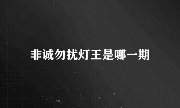 非诚勿扰灯王是哪一期