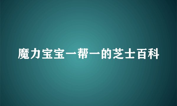 魔力宝宝一帮一的芝士百科