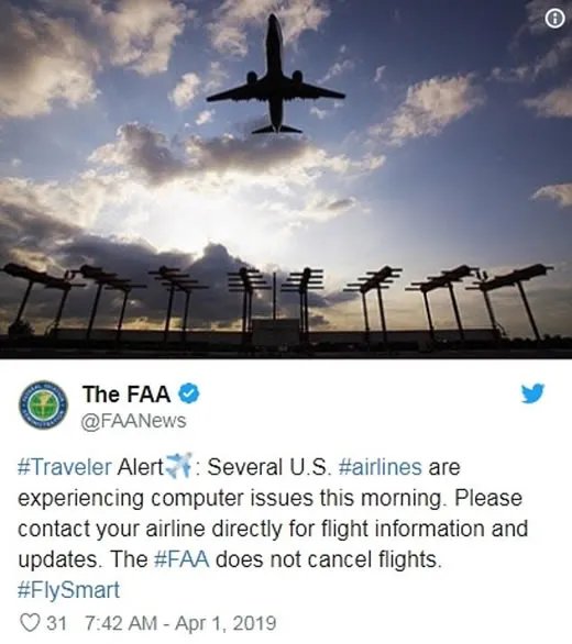 美国航空系统瘫痪怎么回事:这究竟是个什么梗?