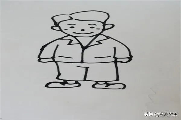 父亲节怎么画可爱的父亲卡通简笔画？