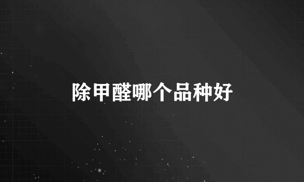 除甲醛哪个品种好