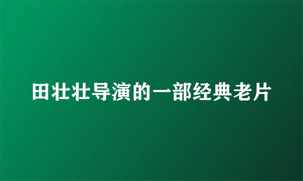 田壮壮导演的一部经典老片