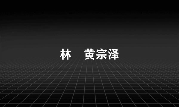 林峯黄宗泽