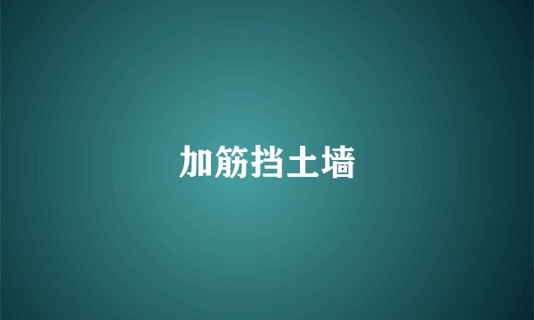 加筋挡土墙