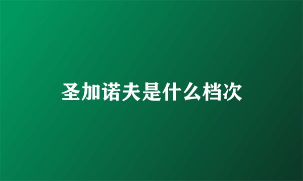 圣加诺夫是什么档次