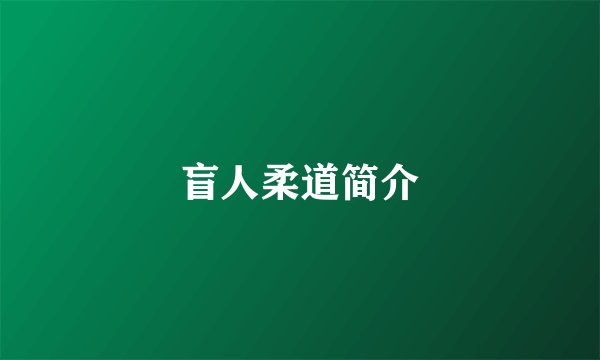盲人柔道简介