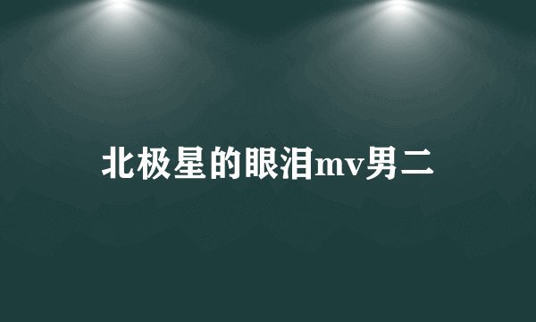 北极星的眼泪mv男二