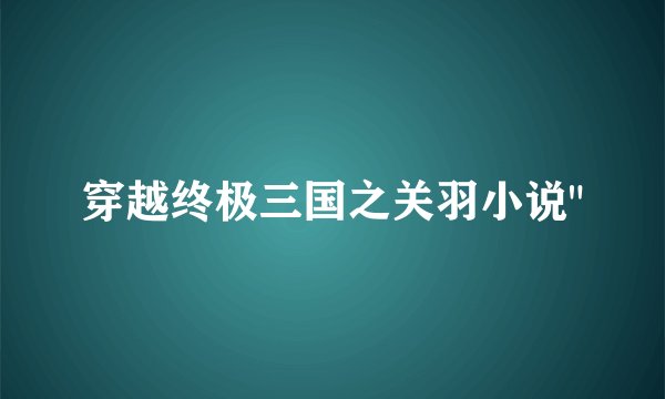 穿越终极三国之关羽小说