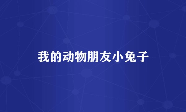 我的动物朋友小兔子