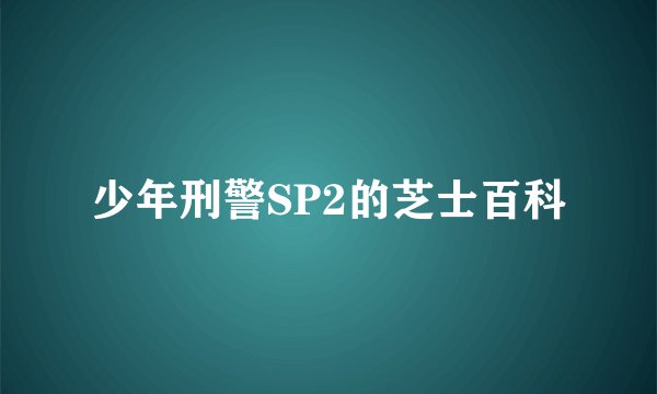 少年刑警SP2的芝士百科