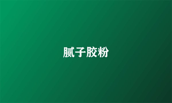 腻子胶粉