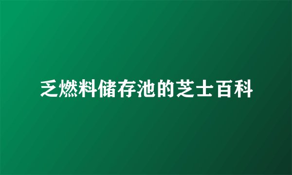 乏燃料储存池的芝士百科