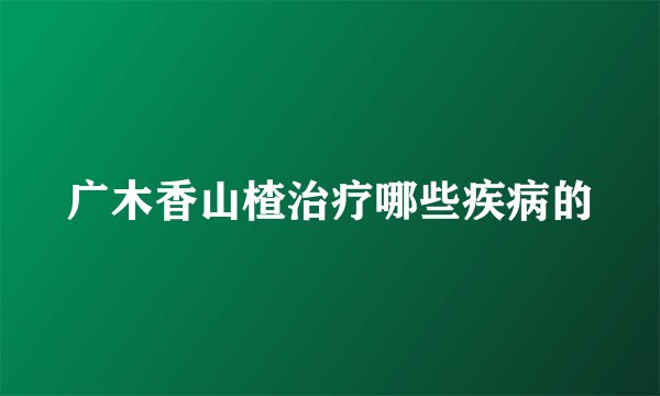 广木香山楂治疗哪些疾病的