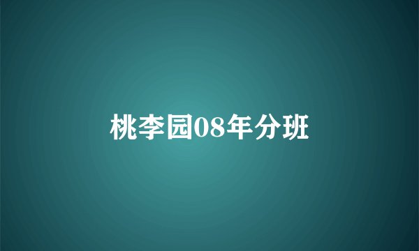 桃李园08年分班