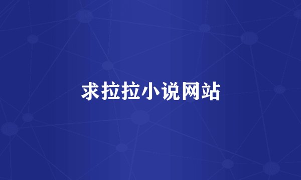 求拉拉小说网站
