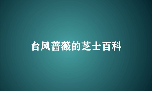 台风蔷薇的芝士百科