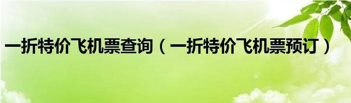 一折特价飞机票查询（一折特价飞机票预订）