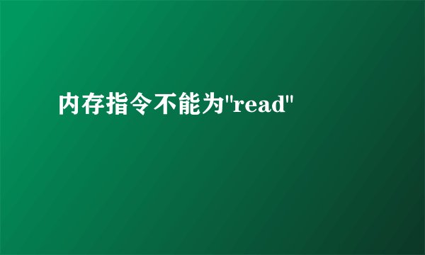 内存指令不能为