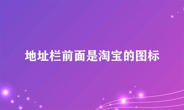 地址栏前面是淘宝的图标