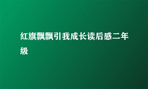 红旗飘飘引我成长读后感二年级