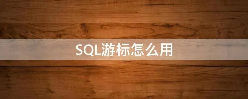 SQL游标怎么用