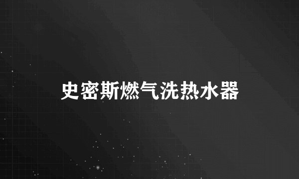 史密斯燃气洗热水器