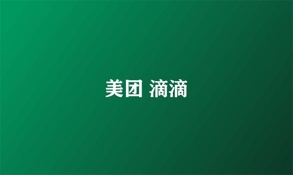 美团 滴滴
