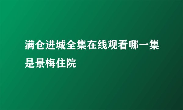 满仓进城全集在线观看哪一集是景梅住院