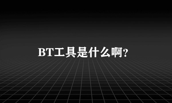BT工具是什么啊?