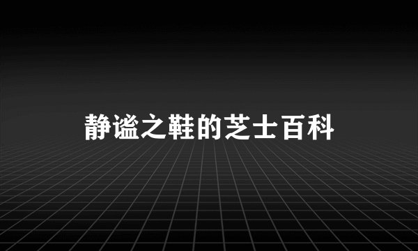 静谧之鞋的芝士百科