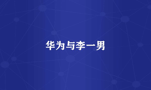 华为与李一男