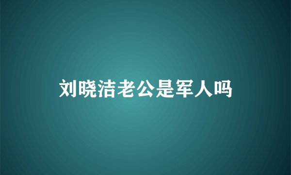 刘晓洁老公是军人吗