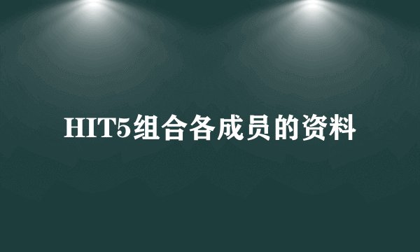 HIT5组合各成员的资料